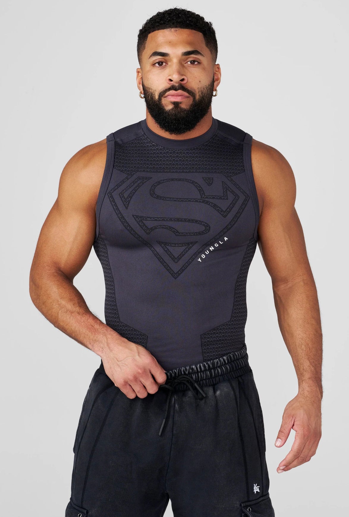 Superman compression tank - Charcoal