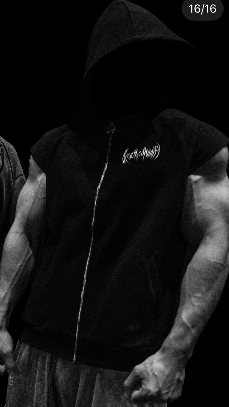 Benín cut off zip Up hoodie
