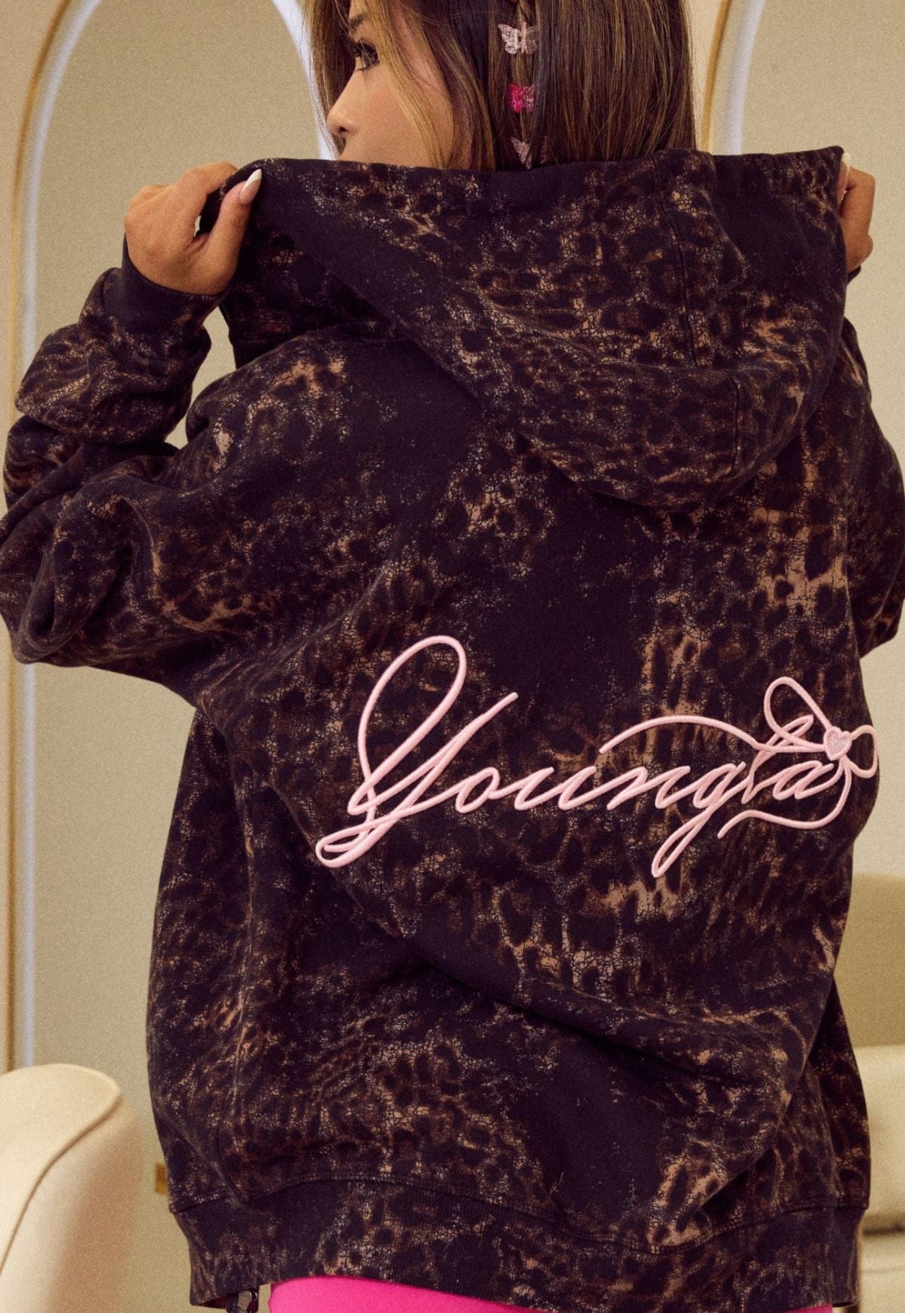 Flashback zip hoodie - Leopard