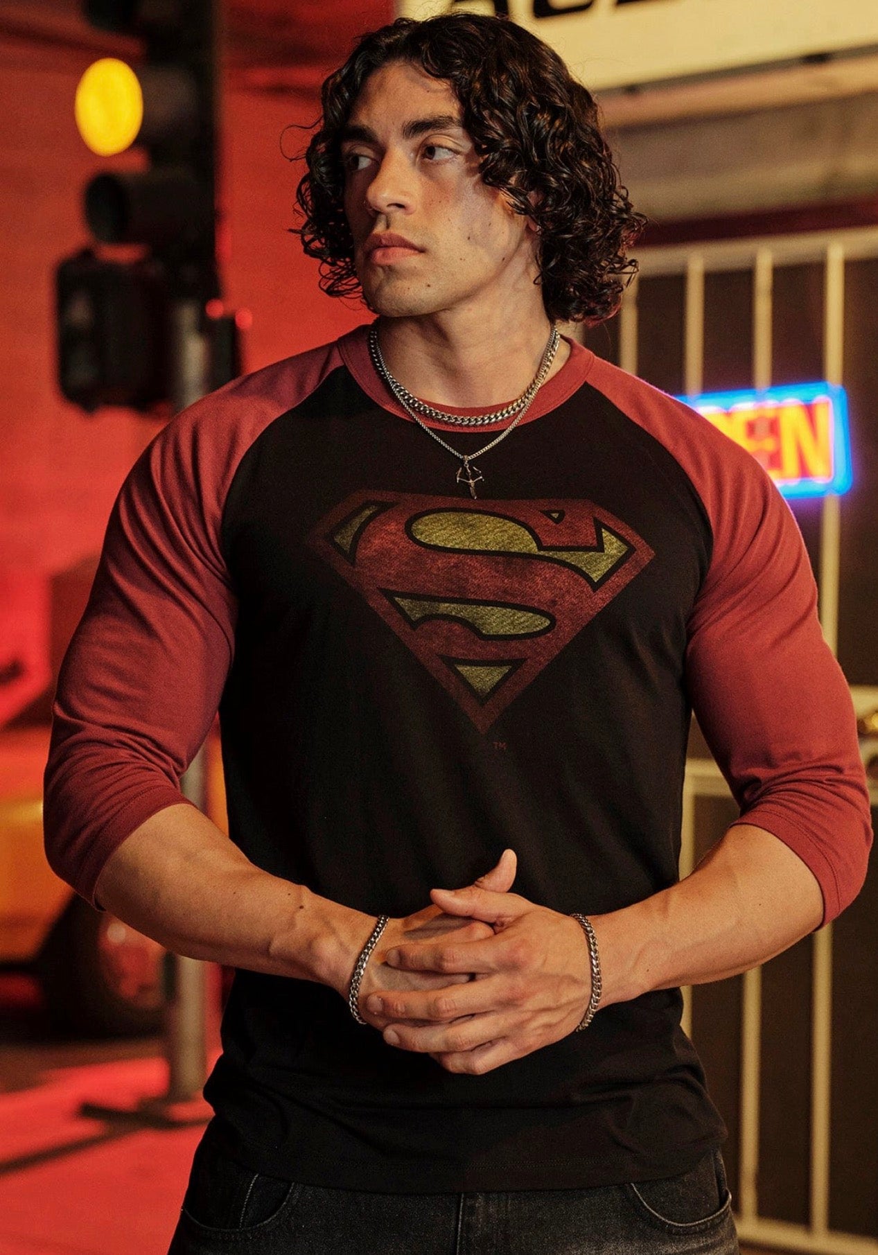 Superman 3/4 raglán shirt - Red