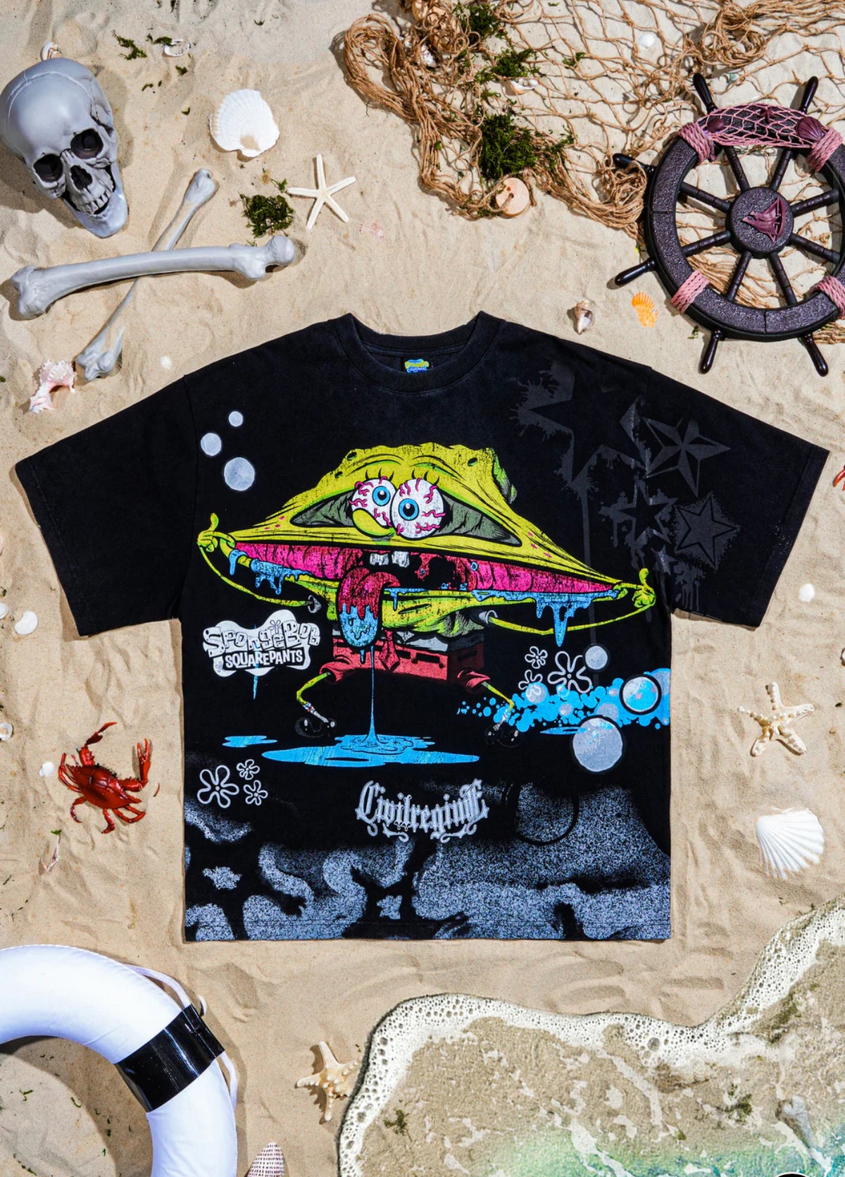 Spongebob Side By Side 199X Tee,Bob esponja