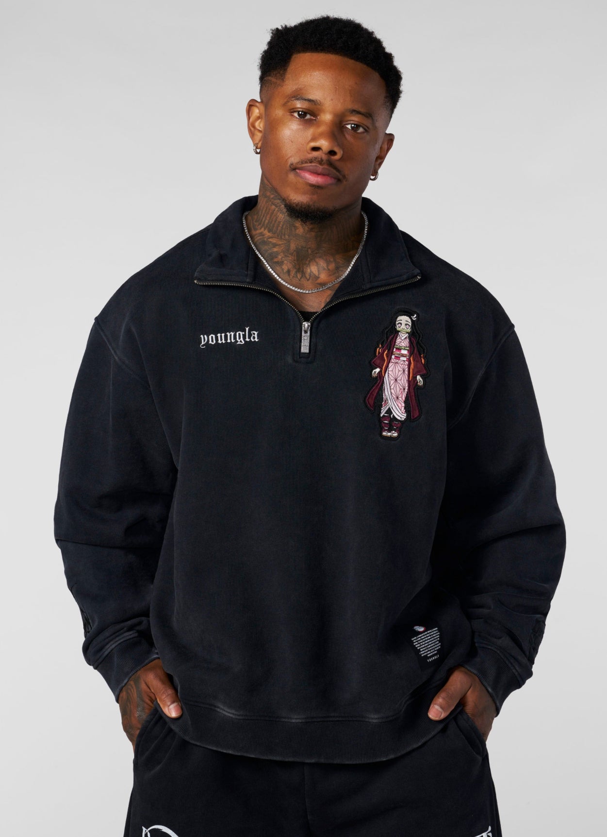 Demon Slayer nezuko zip up - Black