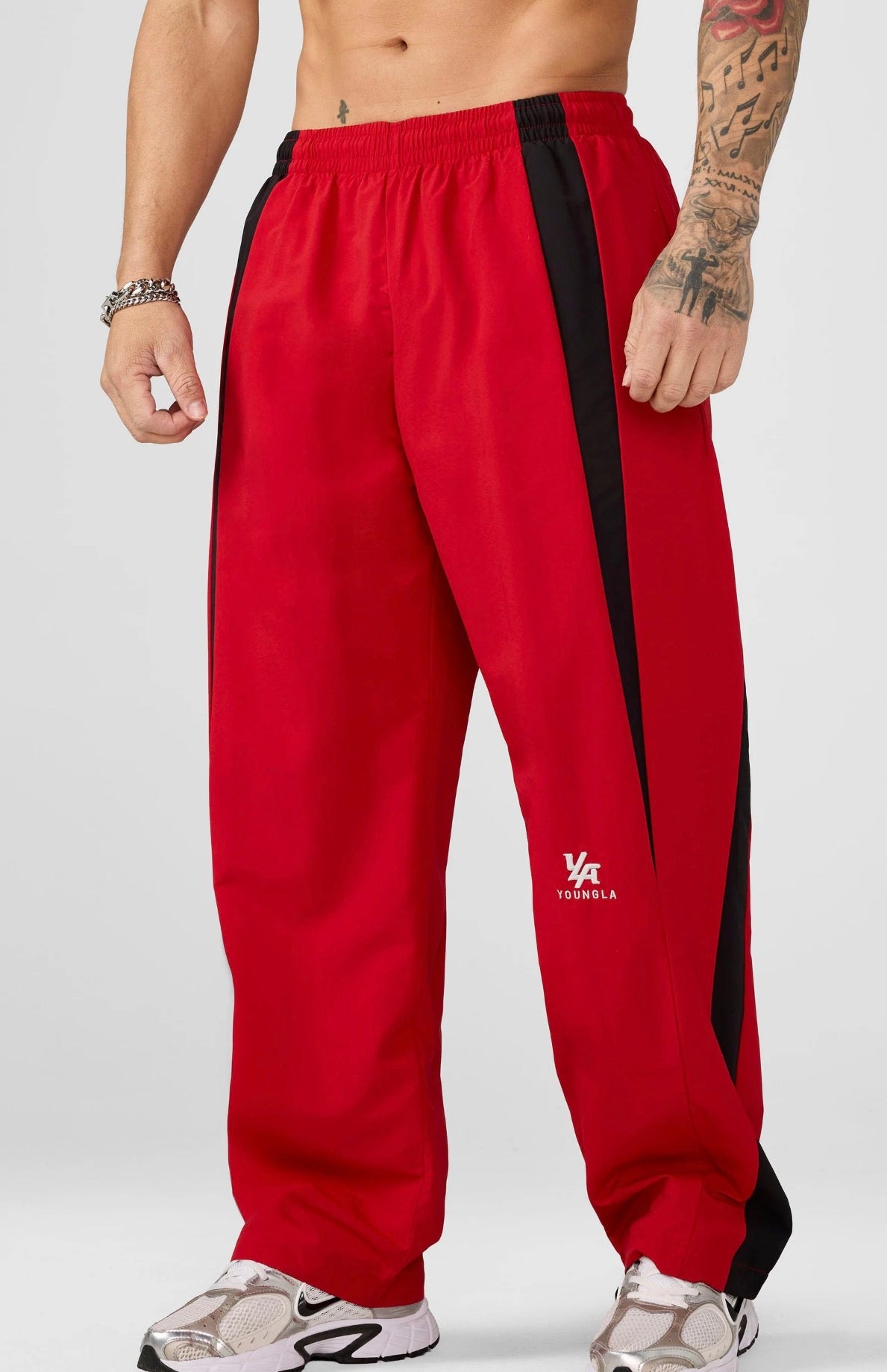 Fight week tracksuit pants - Red-black