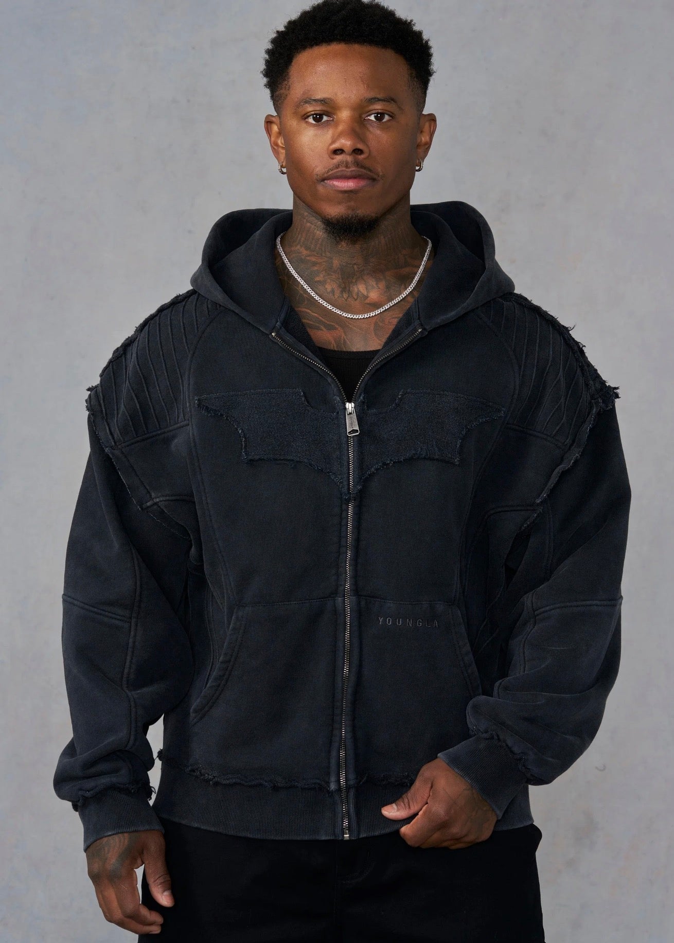 Batman Armored Zip Up - Black Wash