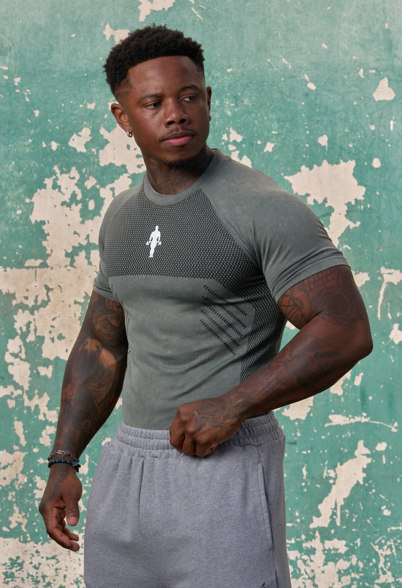 Gold’s Iron legacy Compression Tee - Green