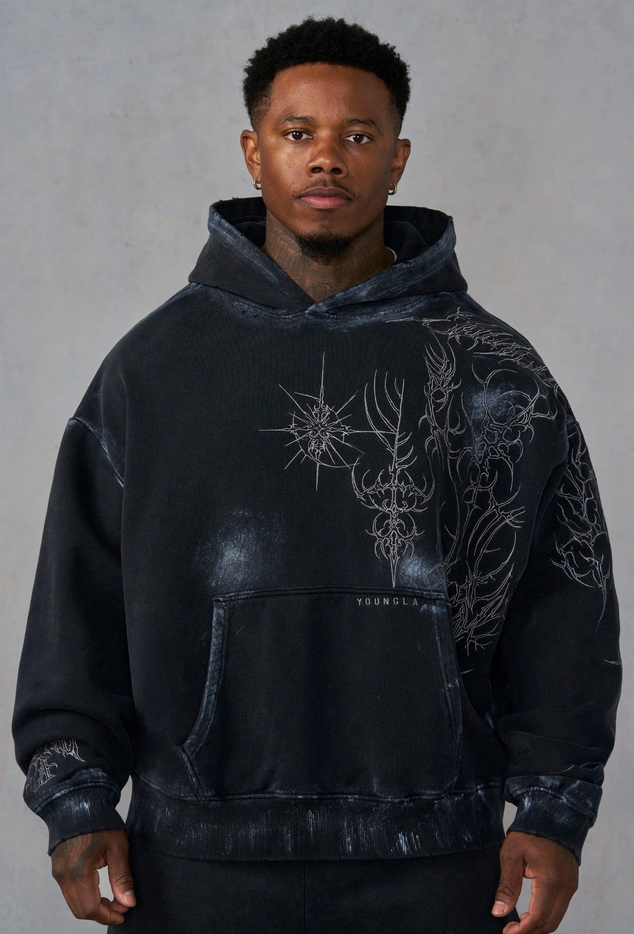 Cyberpunk hoodie - Black wash