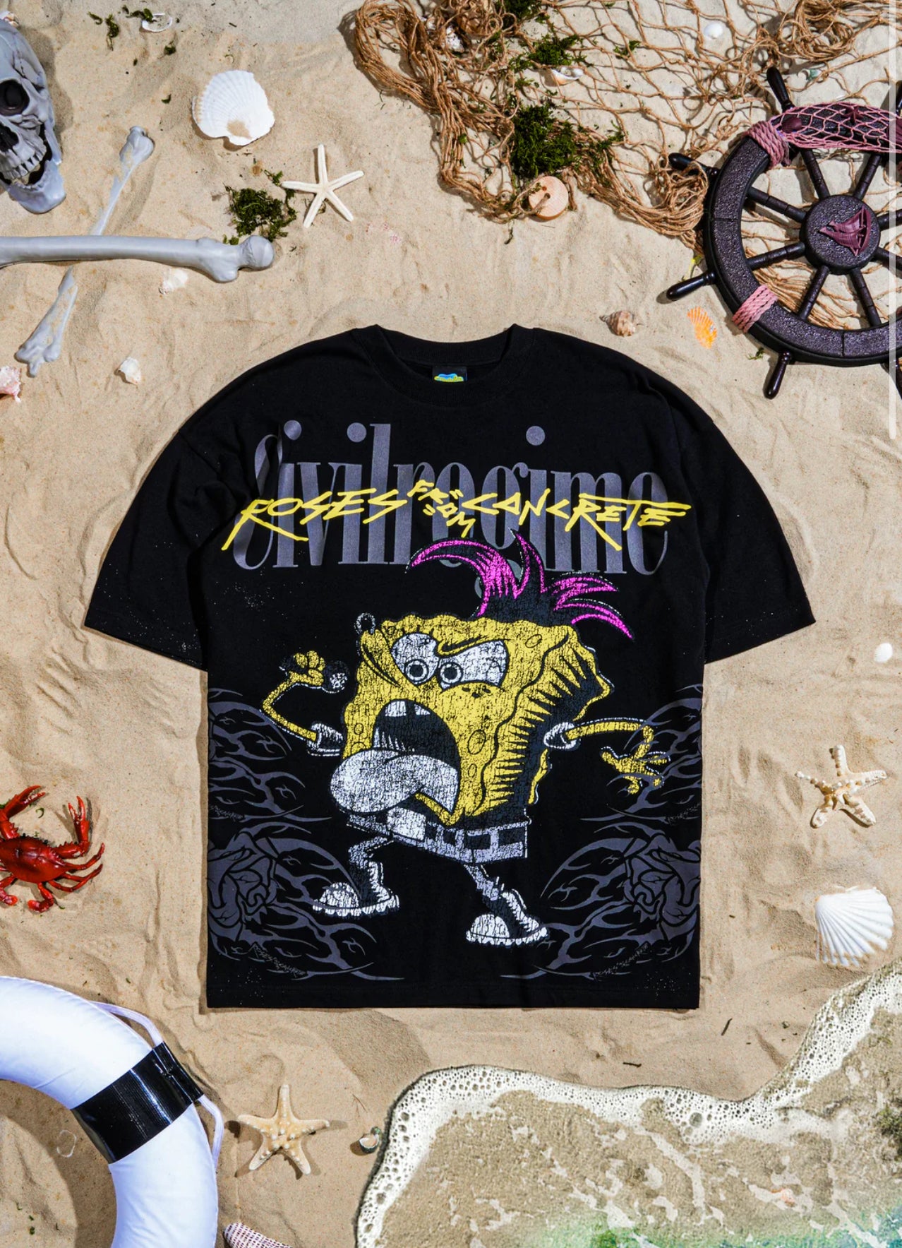 Punkbob American Classic Oversized Tee - Black
