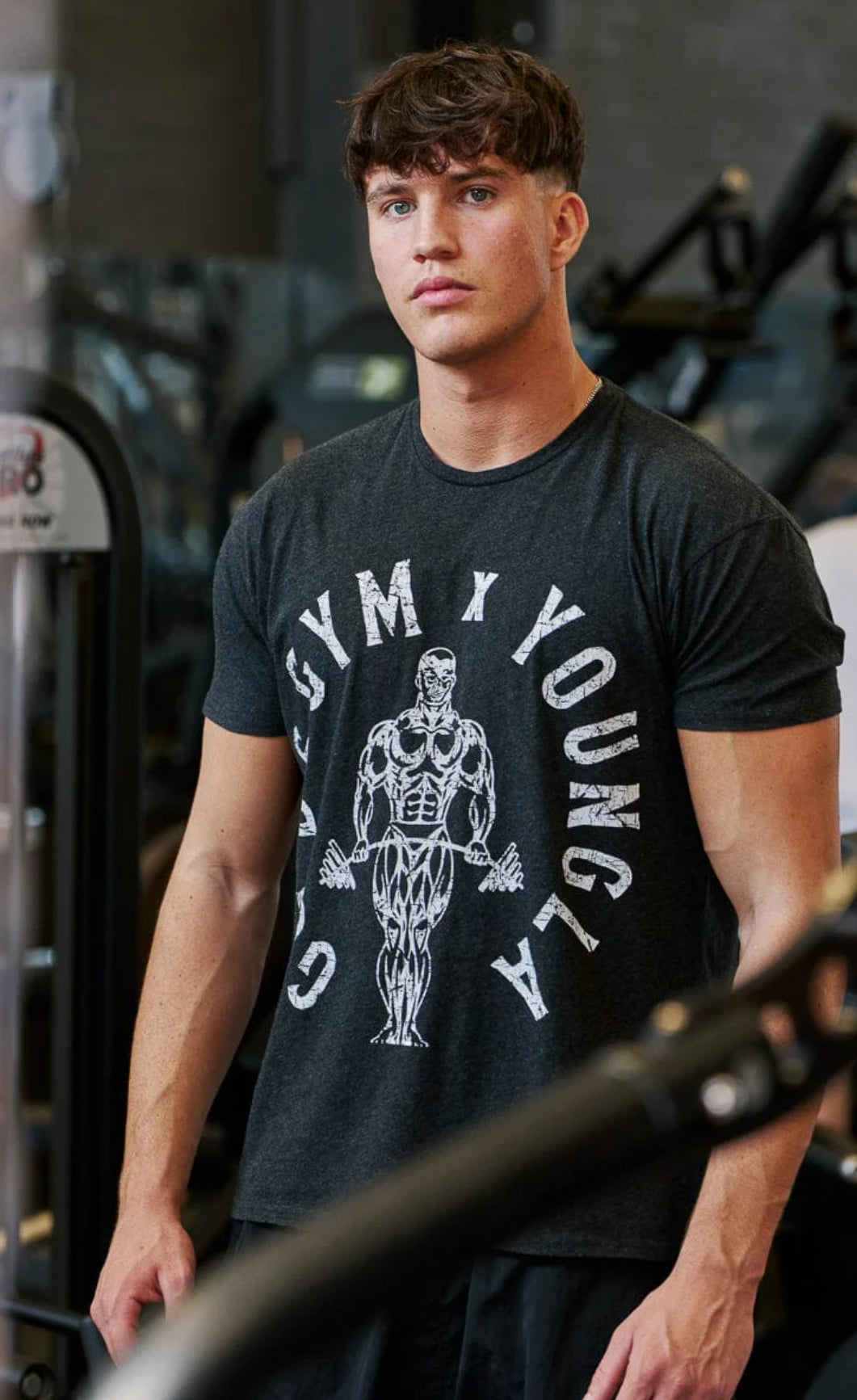 Golds Gym Heather Tee - Black