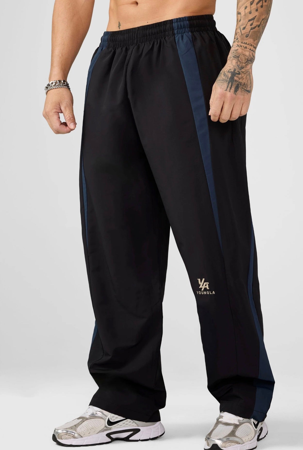 Fight week tracksuit pants - Black-blue