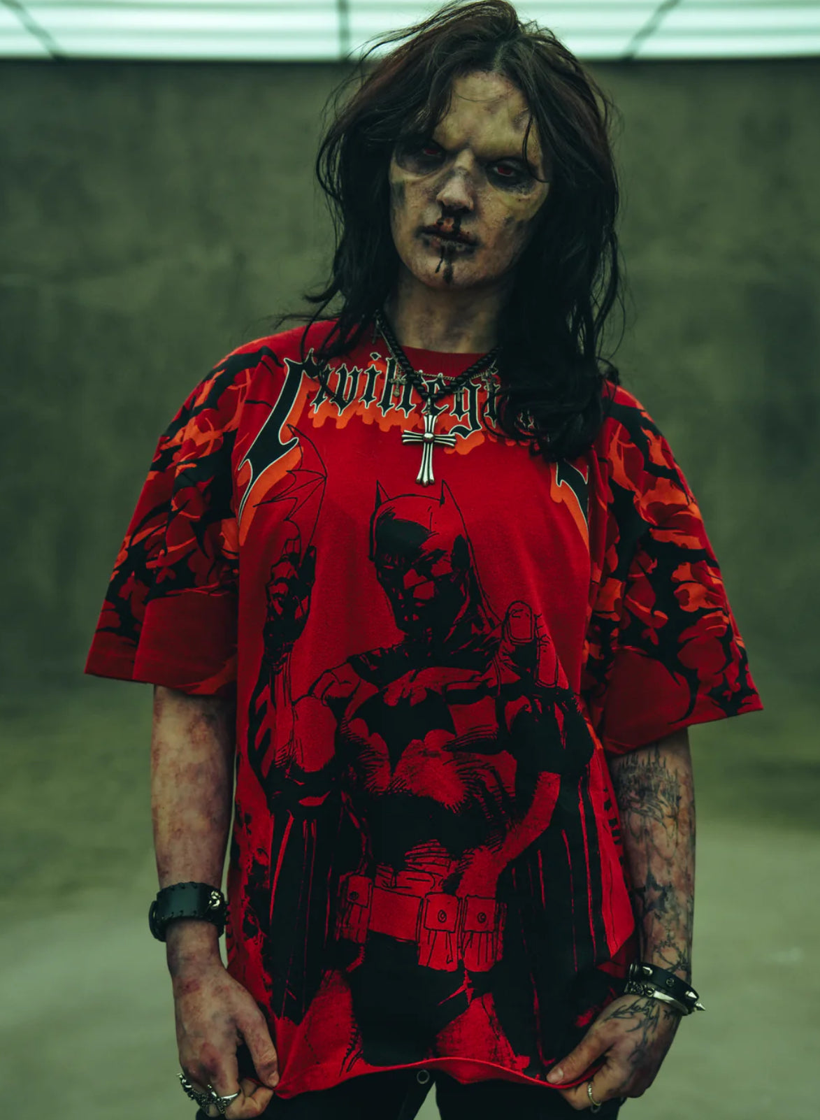 Gotham Calling American Classic Oversized Tee - Red
