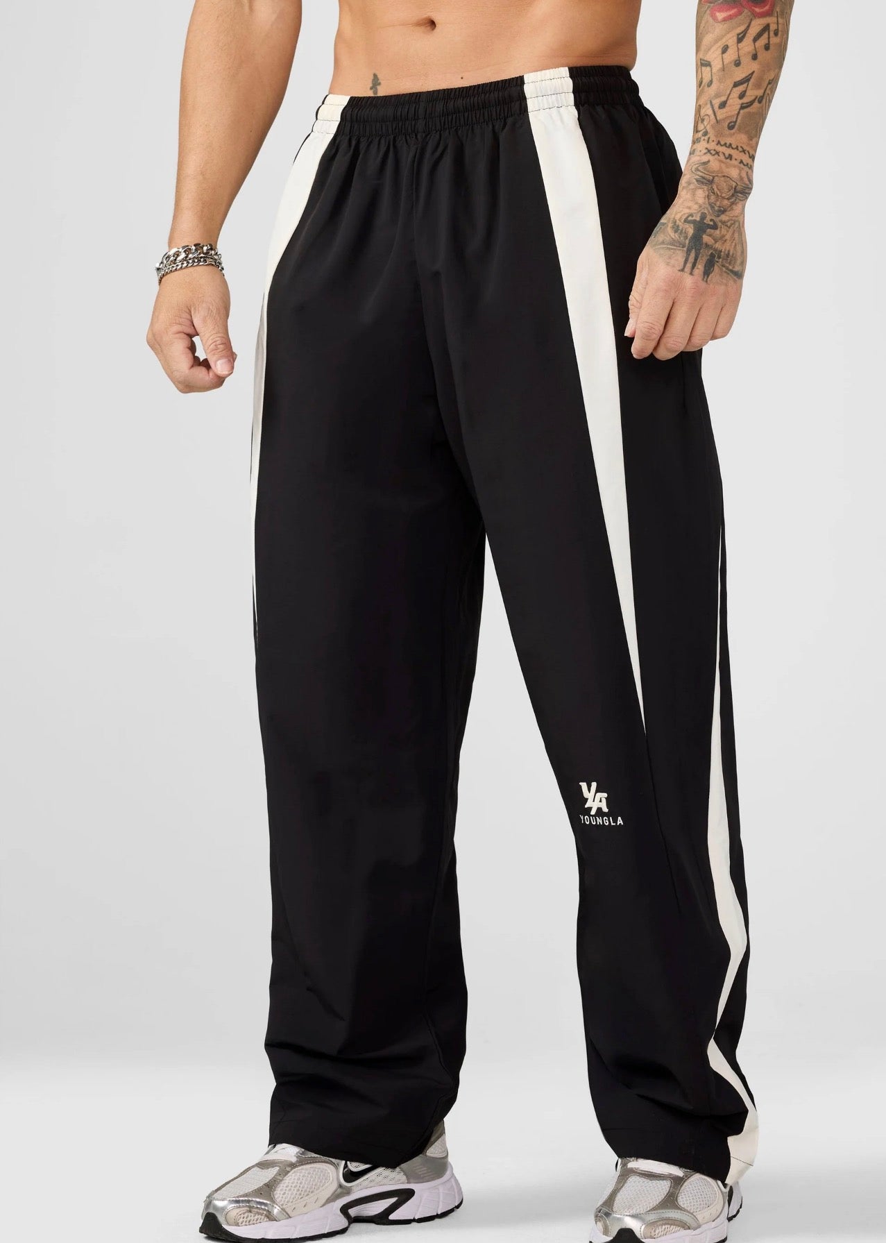 Fight week tracksuit pants - Black-white